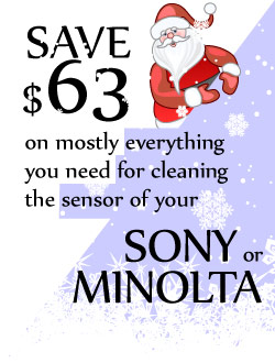 sensor cleaning for Sony or Minolta